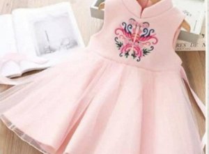 Нарядное платье для девочки розового цвета