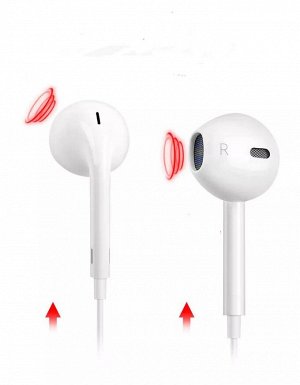 Наушники проводные type-c 3D Sound с микрофоном, спортивные и универсальные