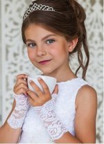 Кружевные митенки с петелькой на палец