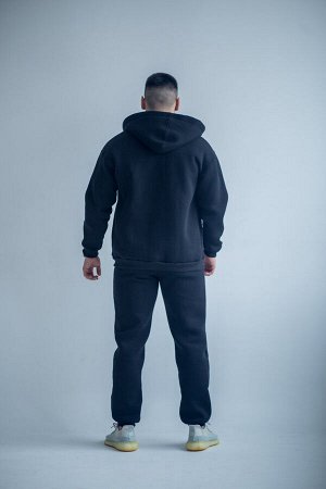 265М Костюм мужской на молнии, черный (начес)