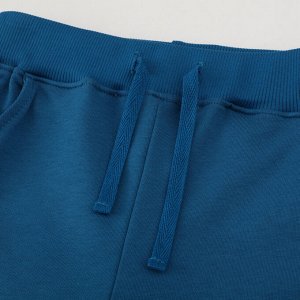 Детские синие брюки на резинке