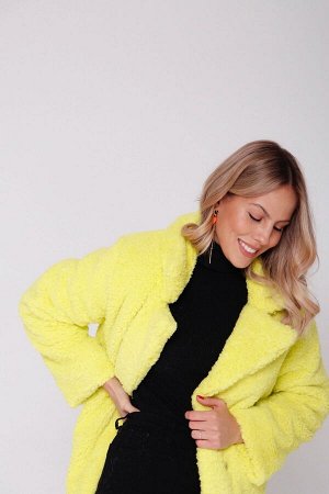 Шубка короткая утеплённая "Neon yellow"