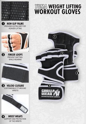 Мужские перчатки Gorilla Wear "Yuma" GW-99174 черно-серые