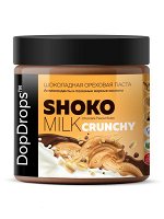 Паста DOPDROPS Shoko Milk Peanut Crunchy арахисовая с шоколадом - 500 гр
