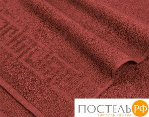 Бордовое махровое полотенце  (А)  70х140