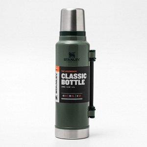 Термос "Stanley Classic", 1.4 литра, сохраняет тепло 40 ч, темно-зеленый