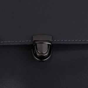 Застёжка для сумки, 3 x 2 см, цвет чёрный никель