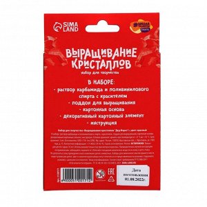 Выращивание кристаллов «Дед Мороз», красный, набор для творчества