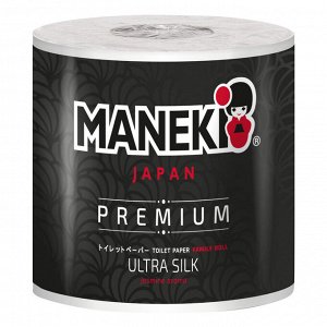 Бумага туалетная Maneki, 3 слоя, 30 метров, 10 рулонов/упаковка