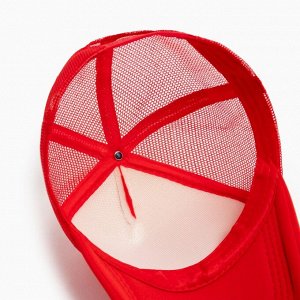 Бейсболка с сеткой MINAKU, цвет красный, размер 56-58