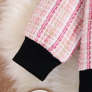 Костюм: юбка розовая на резинке и кардиган на пуговицах