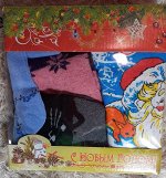 ПОДАРОК (3 пары разных женских носков, 1шт. вафельное полотенце)