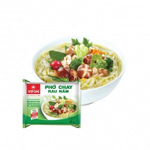 Рисовая лапша "PHO RAU NAM" (широкая) со вкусом грибов и овощей по-Вьетнамски 65 гр. ТМ  VIFON