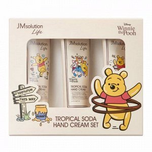 JM SOLUTION X DISNEY LIFE TROPICAL SODA HAND CREAM (WINNIE THE POOH) Набор кремов для рук с тропической содой.(50 мл.*3 шт.)