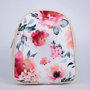 Рюкзак текстильный "Цветы", 27*10*23 см,