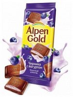 Альпен голд Черника с йогуртом шоколад 85 г