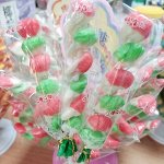 Жевательная конфета с фруктовым вкусом, в форме долек арбуза