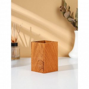 Подставка деревянная для столовых приборов Adelica, 12x8x8 см, дуб
