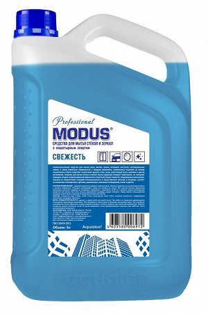 Средство для мытья стекол MODUS "Свежесть", 5 л. c н/спиртом (4 кан. в кор.) Код 206972