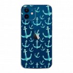 Силиконовый чехол Якоря арт фон на iPhone 12