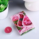 Набор чайных свечей ароматических &quot;Пион&quot;, 3,8х1,6 см, 3,5 ч, 12 г, 6 штук 4793328
