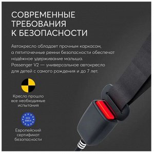Автокресло Happy baby PASSENGER V2, 0-25 кг black