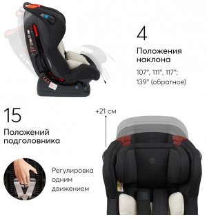 Автокресло Happy baby PASSENGER V2, 0-25 кг black