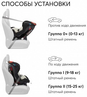 Автокресло Happy baby PASSENGER V2, 0-25 кг black