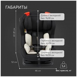 Автокресло Happy baby PASSENGER V2, 0-25 кг black