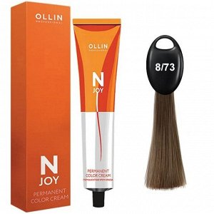 OLLIN Professional Ollin Краска для волос тон 8/73 светло русый коричнево золотистый Перманентная крем краска Ollin N JOY 100 мл