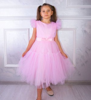 Платье для девочки из фатина/цвет Розовый