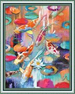 Алмазная мозаика Карпы