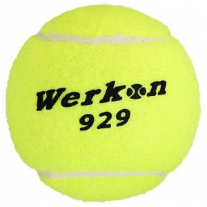 Мяч теннисный WERKON 929 в тубе, набор 3 шт