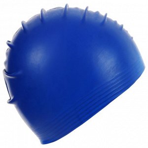 Шапочка для плавания, резиновая, для взрослых, обхват головы 56-60, цвета микс