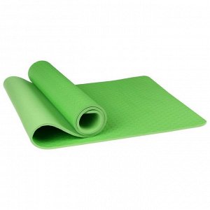Коврик для йоги 183 х 61 х 0,7 см, цвет зеленый