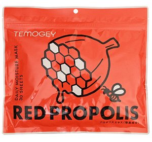 SPC TEMOGEY Daily Moisture Mask Red Propolis, Упругость и сияние кожи, 30 шт