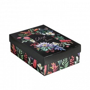 Коробка подарочная складная «Цветочный сад»,  21 х 15 х 7 см