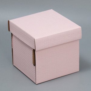 Коробка подарочная складная, упаковка, «Розовая», 16.6 х 15.5 х 15.3 см
