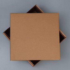 Складная коробка «Бурая», 28 х 28 х 15 см