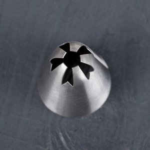Насадка кондитерская «Закрытая звезда», d=3 см, выход 0,5 см, нержавеющая сталь