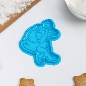 Форма для печенья «Купидон», штамп, вырубка, цвет голубой