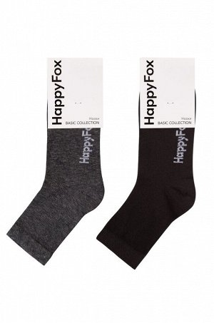 Носки однотонные махровые 2 пары Happyfox