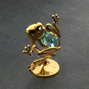 Сувенир "Лягушка", с кристаллами