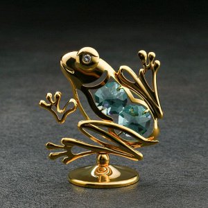 Сувенир "Лягушка", с кристаллами