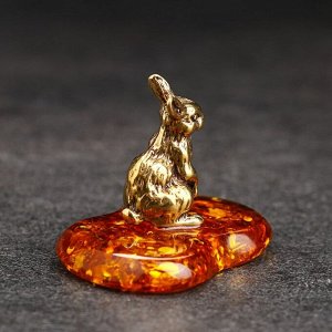 Сувенир "Пушистый Кролик", латунь, 2,3х1,1х1,4 см
