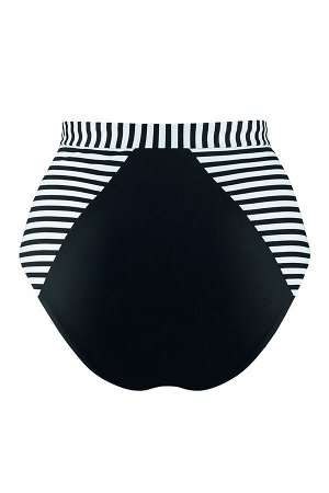 Плавки-слипы макси в черно белую полоску из коллекции Spicy Stripes. Сочетайте с любым верхом этой же коллекции для создания яркого пляжного образа.