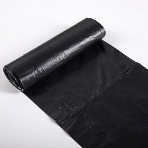 Мешки для мусора с завязками «Люкс», 60 л, 25 мкм, 60x70 см, ПВД , 10 шт, цвет чёрный