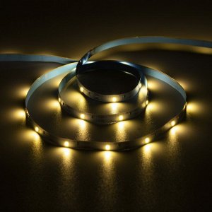 Светодиодная лента Luazon Lighting 3 м, IP20, SMD2835, 30 LED/м, 3хААА, 3000К