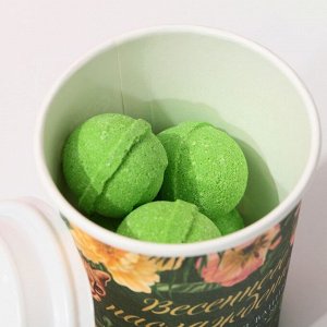 Набор бомбочек для ванны «Весеннего наслаждения!», 6 шт. х 20 г, сочное яблоко
