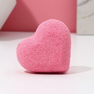 Бомбочка для ванны в форме сердца «С 8 марта!», 130 г, нежная роза